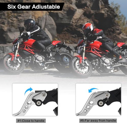 Motorcycle 7/8" 22mm Handlebar Brake Master Cylinder Clutch Lever - color: Silver