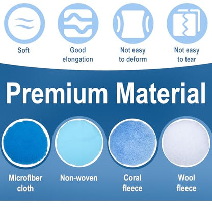 BFXM 20PCS Car Buffer Pads Set, 7-8 Inch Buffing Pads for Orbital Buffer - color: M