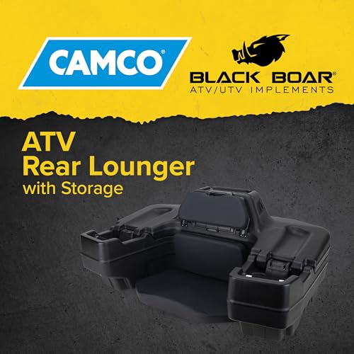 Black Boar ATV Rear Storage Box & Lounger Seat, 66014 - style: Deluxe Lounger W/ Rear Storage
