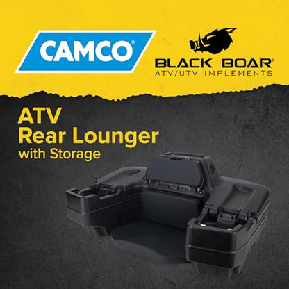 Black Boar ATV Rear Storage Box & Lounger Seat, 66014 - style: Deluxe Lounger W/ Rear Storage