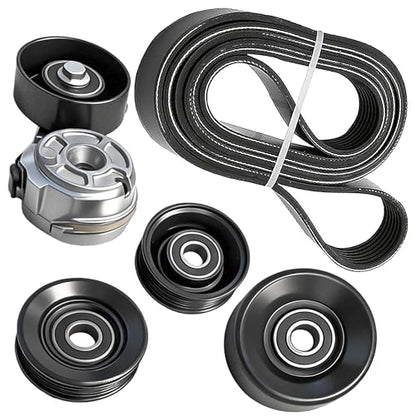 Serpentine Belt Kit With Tensioner And Idler Pulley For Ford Mustang - size: Ford Mustang 4.6l V8 Gas (03-04)