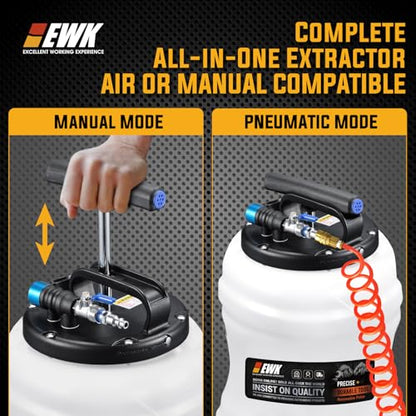EWK 10.5L Pneumatic/Manual Oil Extractor Pump for Oil Change - size: 10.5L