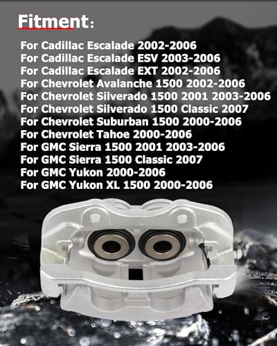 cciyu Rear Left Disc Brake Caliper Assembly w/Bracket 18-B4764 - size: Rear Left[18-B4764]
