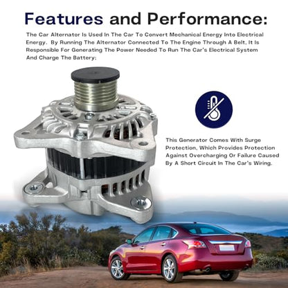 12V 110A Alternator Compatible With 2013-2018 Nissan Altima 2.5L L4 - size: 2013-2018 Nissan Altima