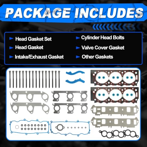 3.0 Head Gasket Set w/Head Bolts Fit for Ford Ranger Mazda 98-01 HS9902PT - size: 3.0 Head Gasket Set