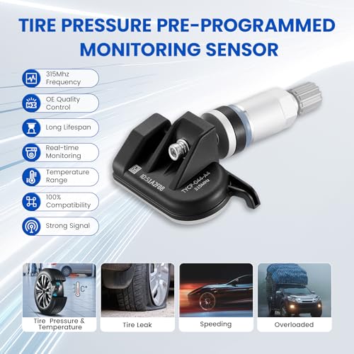 315MHz TPMS Sensor 4260733021 Pre-Programmed Tire Pressure Sensor 4PCS - size: 42607-33021