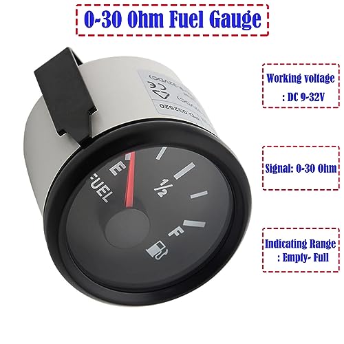 2" Fuel Level Gauge, Fuel Tank Meter - size: 0-30ohm