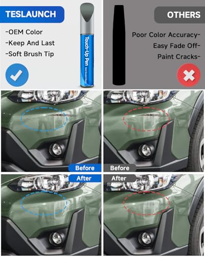 H5Q Jasmine Green Metallic Compatible with Subaru Exact Match Touch Up Paint Car Scratch Repair - color: Jasmine Green Metallic(H5Q) compatible with Crosstrek/Forester-models/Impreza/Legacy-models/XV-Crosstrek