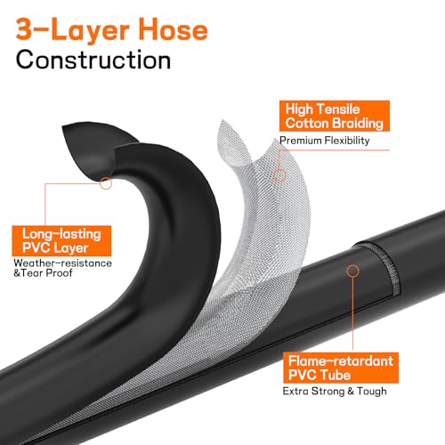 veralune 6 FT Propane Adapter Hose & Regulator with 90° Elbow Adapter for Blackstone Propane Hose, for Blackstone 17", 22", 28", 36" Tabletop Griddle, for 1lb to 20lb or Larger Propane Tank - size: 6 Feet