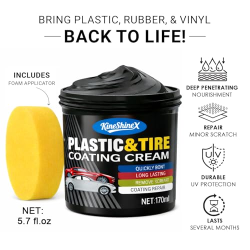 Black Trim Restorer, Plastic Restorer for Cars, Faded Bumper Repair Paste