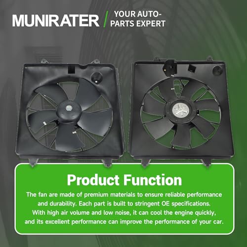 munirater 2Pack Radiator Cooling Fan Replacement for CR-V 2007-2009