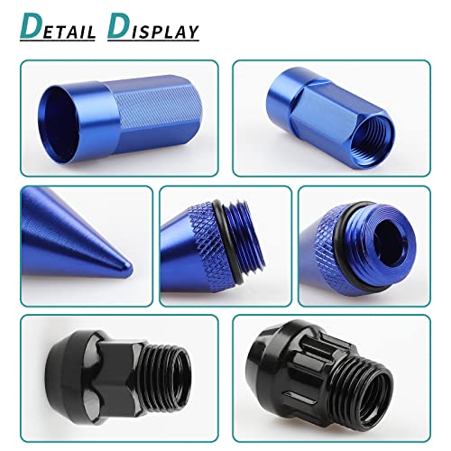 M14X1.5 Spikes Lug Nuts 24PCS - color: Blue