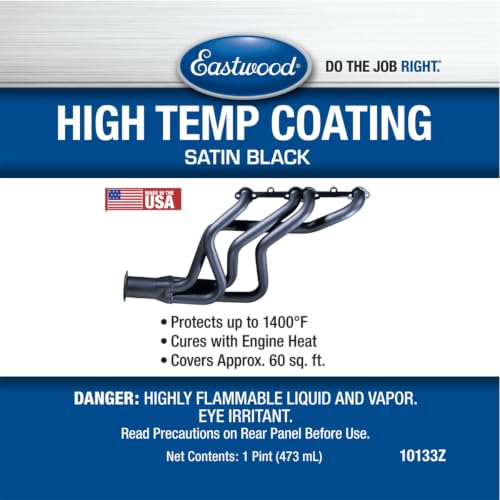 Eastwood Satin Black High Temperature Resistant Paint Pint Aerosol