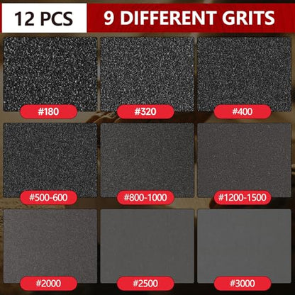 Shinboc 12 PCS 6 Inch Sanding Sponge 2500 Grit, Bowling Ball Sanding Pads - color: 2500grit, size: 6 Inch 12Pcs