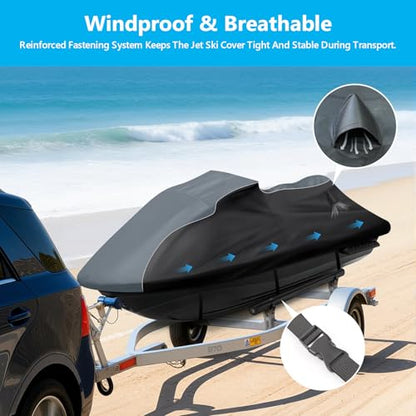 Jet Ski Cover for Yamaha VX Cruiser/VX Cruiser HO 2021-2024 Waterproof 600D - size: For Yamaha VX Cruiser/VX Cruiser HO 2021-2024