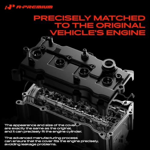A-Premium Engine Valve Cover with Bolt, Gasket & Cap Compatible with Nissan Sentra 2013-2019 1.8L