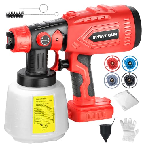 Cordless Paint Sprayer for Craftsman 20V Batteries，HVLP Spray Paint Gun with Brushless Motor and Copper Nozzle, 200W Paint Sprayer for Home, Car, Furniture (Battery Not Included) - color: for Craftsman