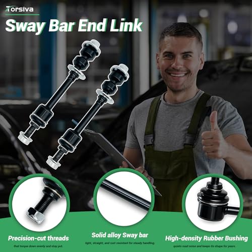2PCS Front Stabilizer Sway Bar End Links Compatible With Fit for Ford 2005 2006 2007 2008 F-150 [4WD/AWD] / LOBO [4WD], for Lincoln 2006-2008 Mark LT [4WD/AWD] ‎‎K80338 - size: K80338 X2