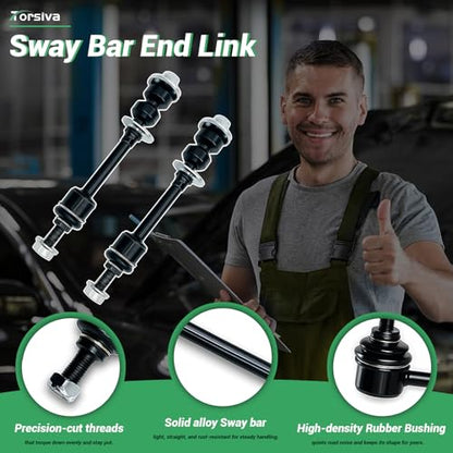 2PCS Front Stabilizer Sway Bar End Links Compatible With Fit for Ford 2005 2006 2007 2008 F-150 [4WD/AWD] / LOBO [4WD], for Lincoln 2006-2008 Mark LT [4WD/AWD] ‎‎K80338 - size: K80338 X2