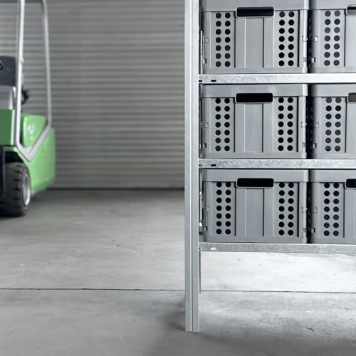 Clax® crate | folding box | basket | 48 qt (12 gal) | grey - color: grey