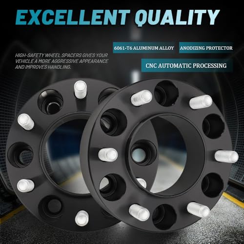 IRONTEK 6x139.7mm Wheel Spacers 2" Real Forged Spacers with 95.1mm Hub Bore M14x1.5 Studs Compatible for Lexus 2022-2023 LX600, for Toyota 2022-2024 Tundra/ 2021 Land Cruiser 6x5.5in to 6x5.5in 2PCS - size: 2"|6x5.5|2PCS