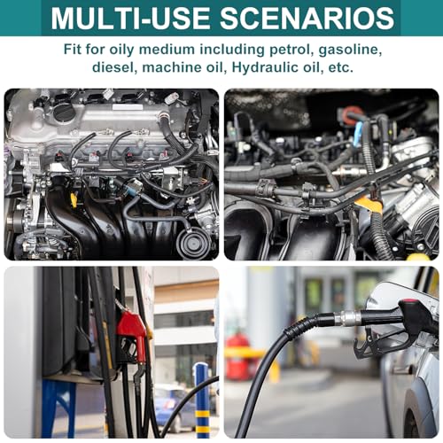1/2 Inch ID Fuel Line Hose - 15FT Fuel Line with 10PCS Hose Clamps,300PSI High-Pressure Fuel Line for Automotive Fuel Systems Engines - size: 1/2" ID-15Ft