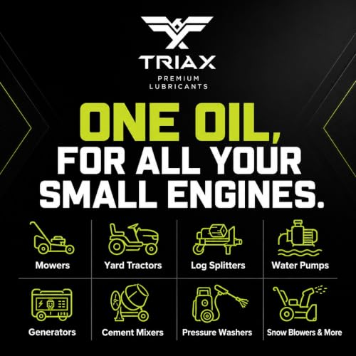 TRIAX Power 4-Stroke 10W-30 Full Synthetic 4-Cycle Small Engine Motor Oil | For Lawnmower, Generator, Tractor, Log Splitter, Snow Blower, Pressure Washer, Cement Mixer, and More (1 Gallon) - size: 1 Gallon