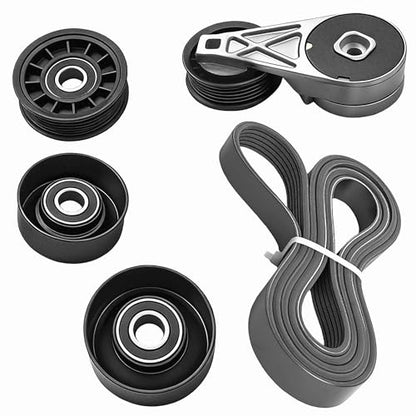 Serpentine Belt Kit With Tensioner And Idler Pulley For Chevrolet Malibu - size: Malibu (04-06), For Pontiac G6 (05-06)