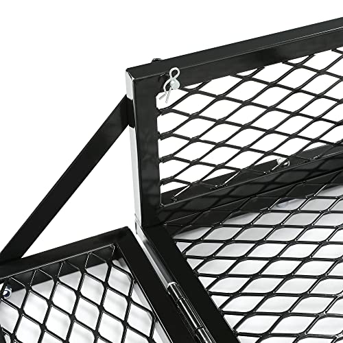 HECASA Universal Rear Cargo Basket Compatible with ATV Storage Rack Cargo Carrier Steel
