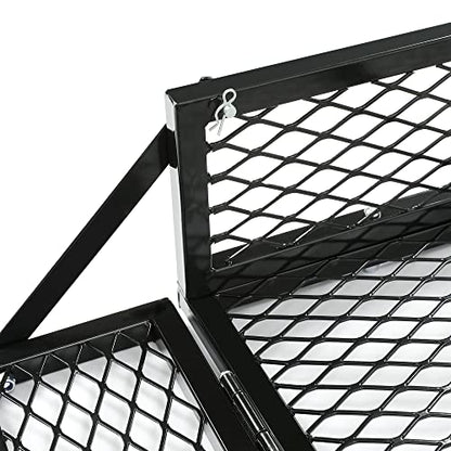 HECASA Universal Rear Cargo Basket Compatible with ATV Storage Rack Cargo Carrier Steel