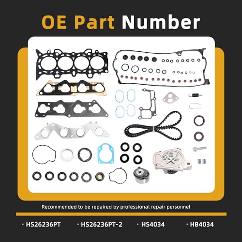 Head Gasket Set with Timing Belt Kit, 1.7L, HS26236PT-2 - style: for Civic 1.7L 01-05