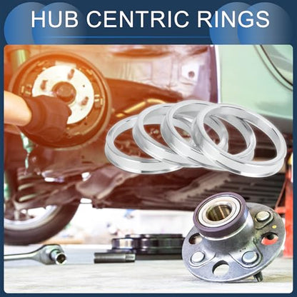 Hub Centric Rings, 60.1mm ID to 70.1mm OD Vehicle Wheel Hubrings Aluminum Alloy, 4 Pcs - size: 60.1mm to 70.1mm