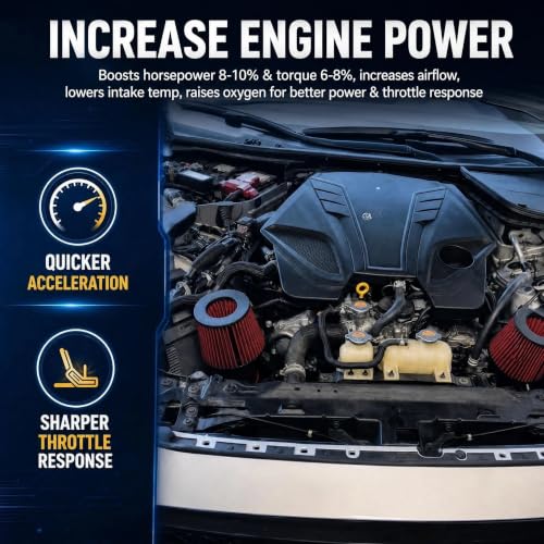 Cold Air Intake with Heat Shield Fit for 2016-2024 Infiniti Q50 Q60 3.0L Twin Turbo VR30DDTT, Increased Horsepower & Throttle Response - color: 2016-2024 Infiniti Q50 Q60 3.0L with Heat shield