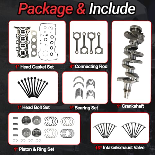 G4NC 2.0 Rebuild Kit w/Crankshaft & Gasket Set & Piston & Con-Rod - color: QD-DTB-G4NC-001