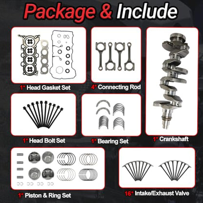 G4NC 2.0 Rebuild Kit w/Crankshaft & Gasket Set & Piston & Con-Rod - color: QD-DTB-G4NC-001