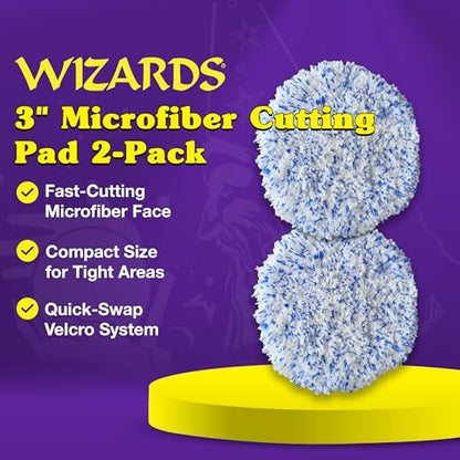 Wizards 12 DA Microfiber Cutting Pad - Backing Plate, 2-Pack 3" - color: Blue / White