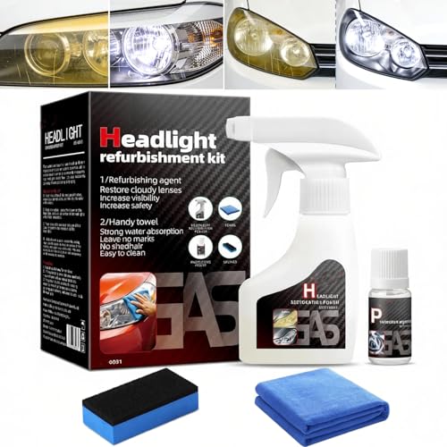 Headlight Restoration Kit, Headlight Cleaner: Erase Yellowing & Oxidation Restores Clarity with Long-Lasting UV Shield Headlight Cleaner and Restorer kit, Advanced Car Headlight Restoration Kit - color: 1 Pack: Headlight Restoration Kit