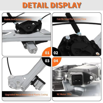 Front Left Window Regulator Compatible with Silverado 2014-2019