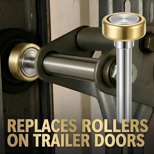 2 Pack 1" Truck Trailer Door Rollers,Box Truck, Heavy-Duty Truck Trailer Door Wheels Rollers Replacement Parts Hardware,Commercial Vehicle Doors 7/16'' Diameter X 2-3/4'' Long Rod