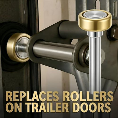 2 Pack 1" Truck Trailer Door Rollers,Box Truck, Heavy-Duty Truck Trailer Door Wheels Rollers Replacement Parts Hardware,Commercial Vehicle Doors 7/16'' Diameter X 2-3/4'' Long Rod