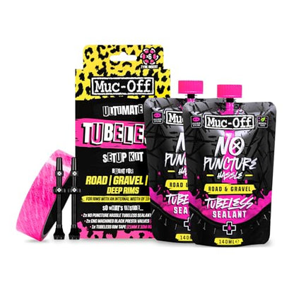 Muc-Off Ultimate Tubeless Setup Kit, Road/Gravel/CX, 60mm - style: Road/Gravel 60mm