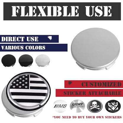 KitsPro 2.25Inch 57MM Wheel Center Caps for Tesla 600587900A Rim Hub Caps, Pack of 4 (Silver, Outer 57MM, Inner 50MM) - color: Silver, size: Outer 57MM , Inner 50MM w/ 7.0MM Clip