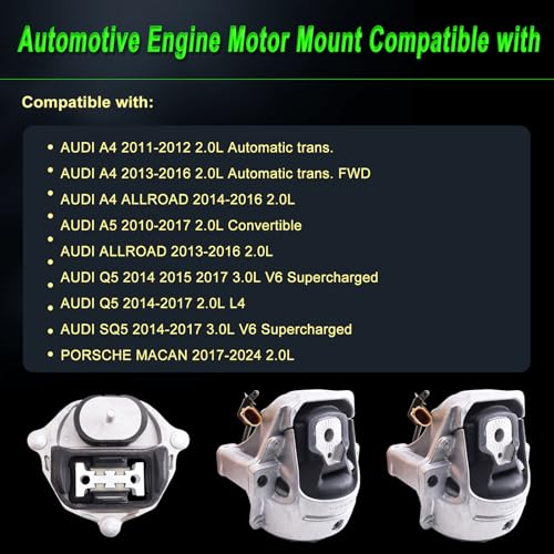 Engine Motor Mount Audi A4 Auto Trans.11-12,13-16 FWD;Q5 14-17;2.0L - size: 2011-2016 A4