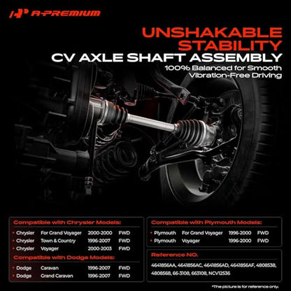 A-Premium Front Right Passenger Side CV Axle Shaft Assembly - style: Front Passenger Side