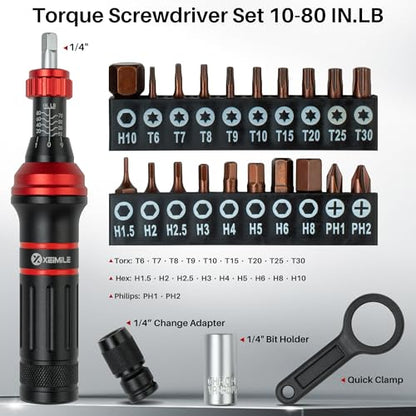 Inch Pound Torque Screwdriver 10-80 In.Lb Click Sty.for Gunsmithing - style: 10-80 In-Lb