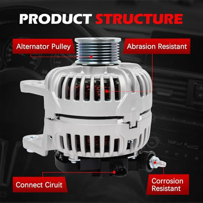 Alternator 13985 New 136A 12V for Ram 1500/2500 2003-2006 5.7L V8 - size: 13985