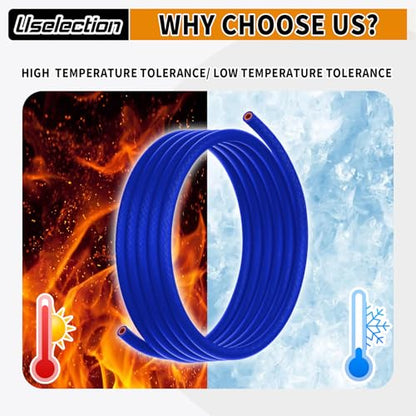 9/16" ID-5Ft(ID 14mm) Heater Hose Enhanced Double Reinforcement - color: Blue, size: 9/16" ID-5Ft(ID 14mm)