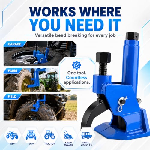 Manual Tire Bead Breaker Tool for ATV, UTV, Car, Tractor & Mower - color: BLUE