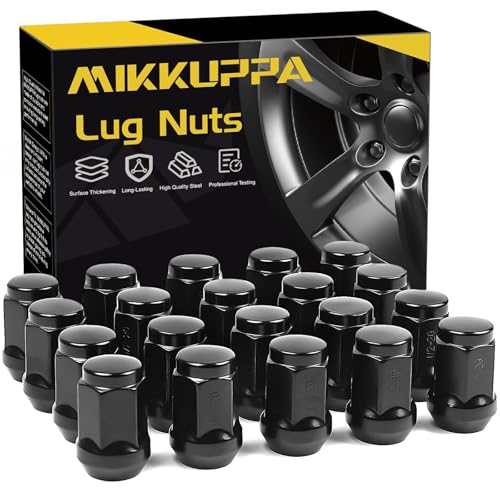 MIKKUPPA 1/2-20 Lug Nuts, Replacement for Jeep Wrangler Aftermarket Wheel - color: Black, size: 1/2-20