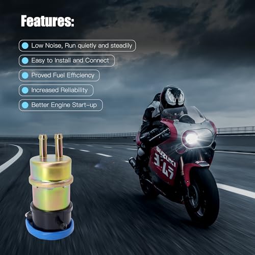 Electric Fuel Pump 12V Compatible with Yamaha Vstar 650 1100 XVS650 - size: XVS650